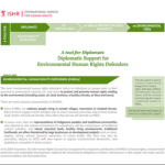 Diplomatic Support for Environmental Human Rights Defenders