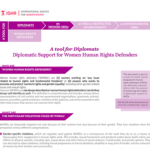 Diplomatic Support for Women Human Rights Defenders. A tool for Diplomats