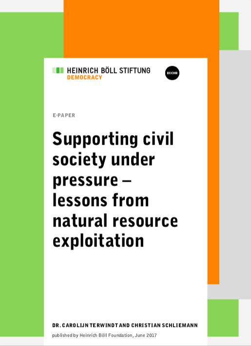 Supporting civil society under pressure. Lessons from natural resource exploitation.