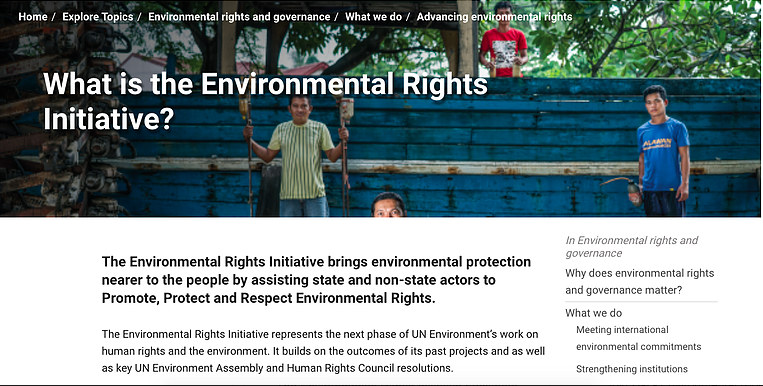 What is the Environmental Rights Initiative?