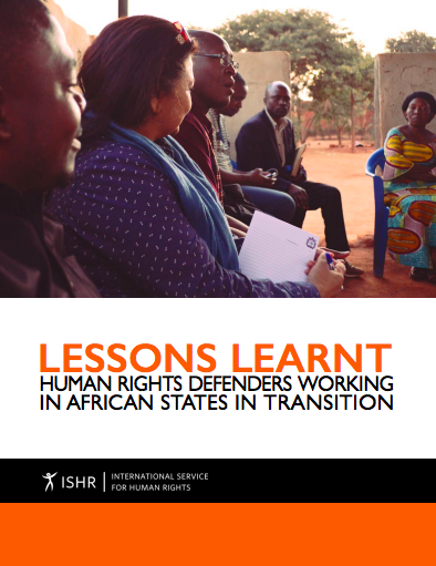 Lessons Learnt – Human Rights Defenders Working in African States in Transition