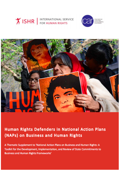 Human Rights Defenders in National Action Plans (NAPs) on Business and Human Rights