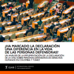 ¿Ha Marcado la Declaración una Diferencia en la Vida de las Personas Defensoras?
