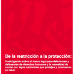 De la restricción a la protección
