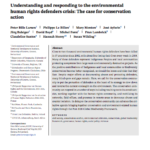 Understanding and responding to the environmental human rights defenders crisis: The case for conservation action