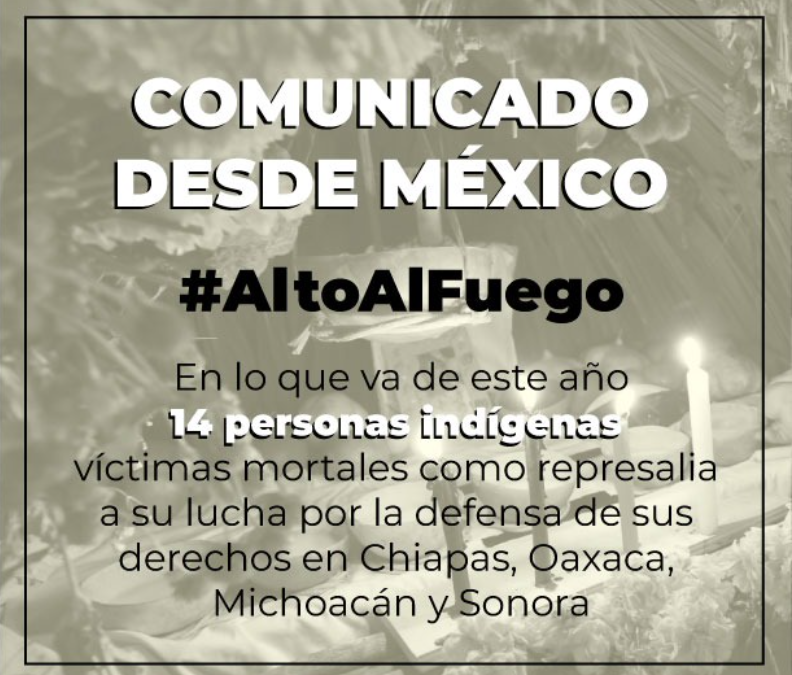 Pronunciamiento: #AltoAlFuego contra los pueblos indígenas en México