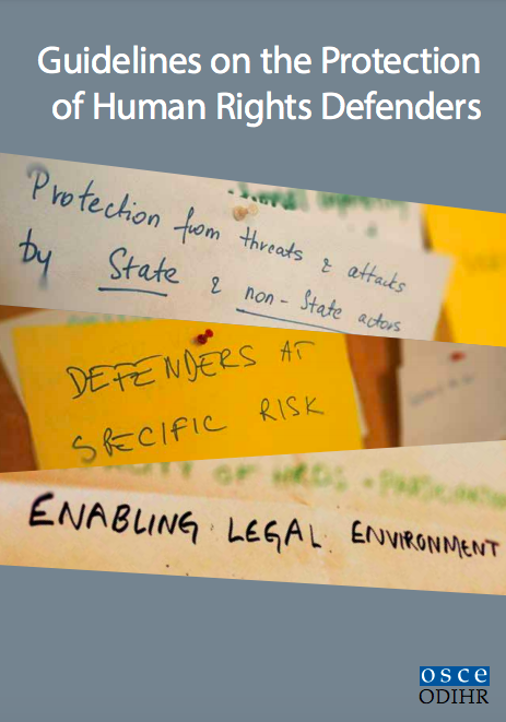 Directrices sobre la Protección de los Defensores de los derechos humanos – OSCE